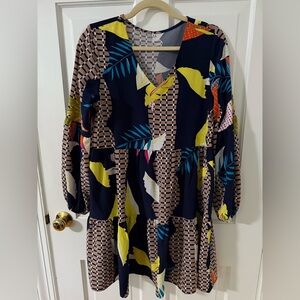 Colorful Geometric Patterned Dress